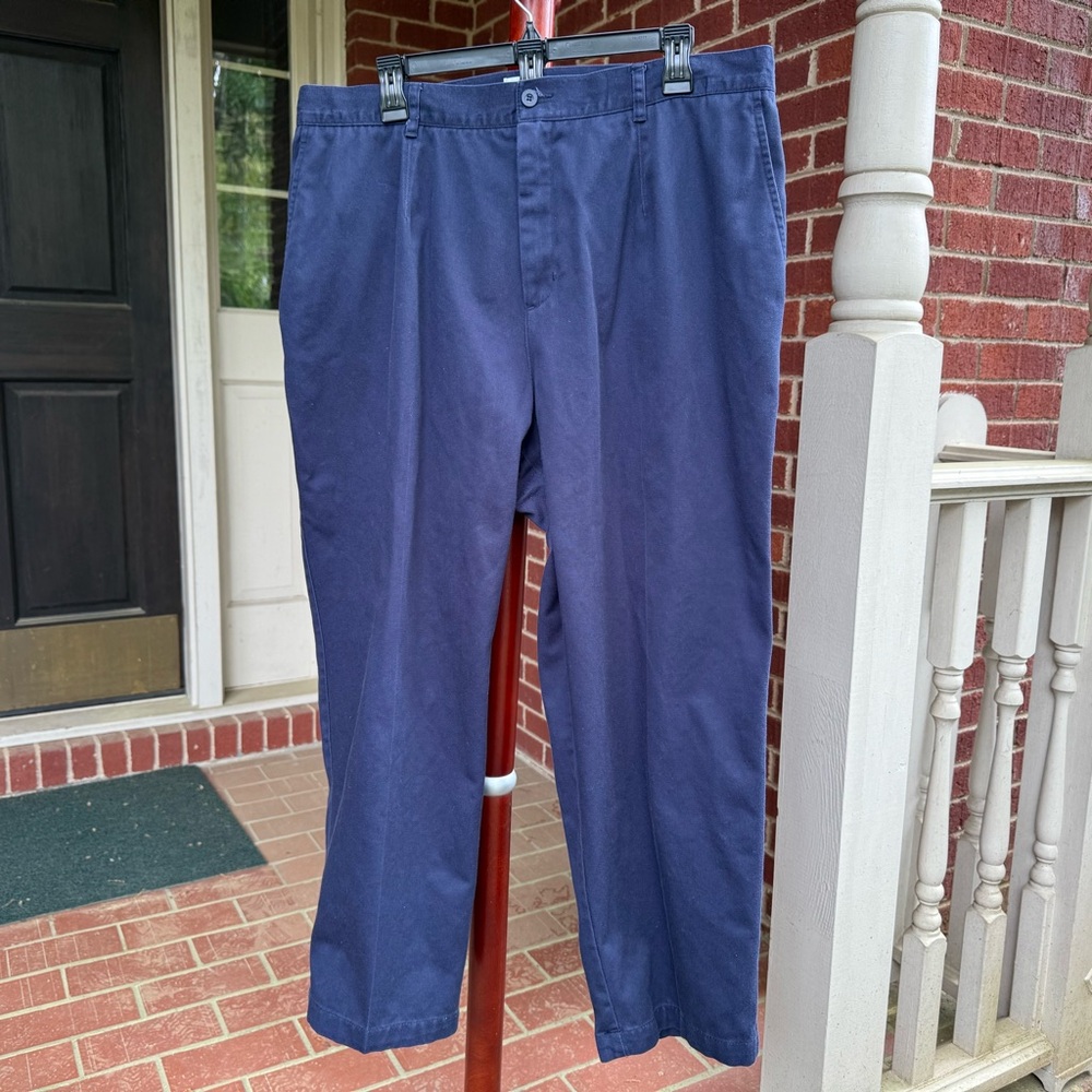 Elisabeth by Liz Claiborne Navy Blue Cotton Pants Plus 22 Petite